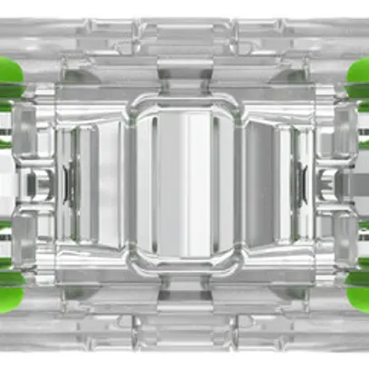 Morsetto di connessione WAGO Green Range 2L 0.34…4mm² con leva ve trasparente 