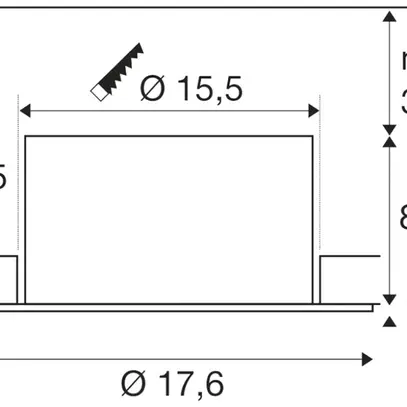 LED-Downlight SLV C 150 20W 2400lm 940 IP54 WB DALI Ø176mm weiss 