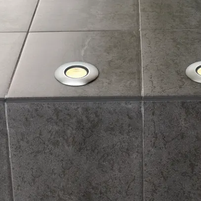 Lampada di terreno LED INS TRAIL-LIGHT, 12VAC 0.3W 3000K satinato IP65 ac-pr 