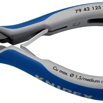 Pince coupante de coté KNIPEX 125mm, 64HRC, Ø0.1…1.5mm/Ø0.8mm 