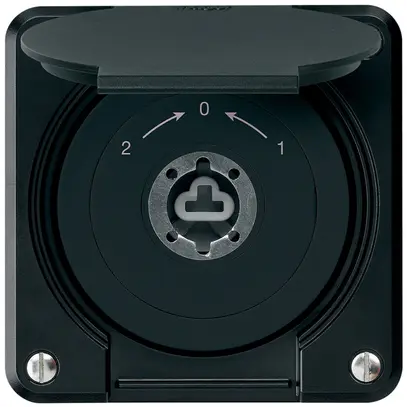 Contact pivotant à clé ENC robusto IP55 noir clapet sans cylindre invers.combi 