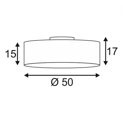 Plafonnier SLV TENORA CL-1, 3×E27 23W IP20 blanc 
