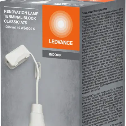 LED-Baustellenleuchte LEDVANCE 10W 1055lm 840 Ø60×98mm weiss 