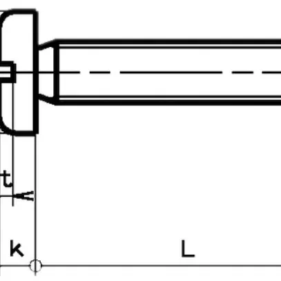 Vis à tête plate M5×16mm ZI DIN 85A, (Pan-Head) 