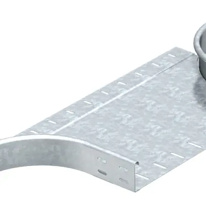 Raccord en T adossable 110×550mm OBO zingué à chaud par immersion 