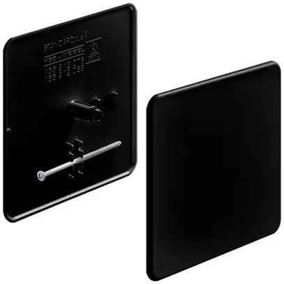 Couvercle à broches HSB 130×130mm Design Sdue grandeur 2/3 noir sans halogène 