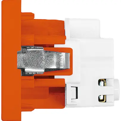 Prise FLF A. Steffen 1×type 23 16A 250V 62.5mm×37.5mm orange 