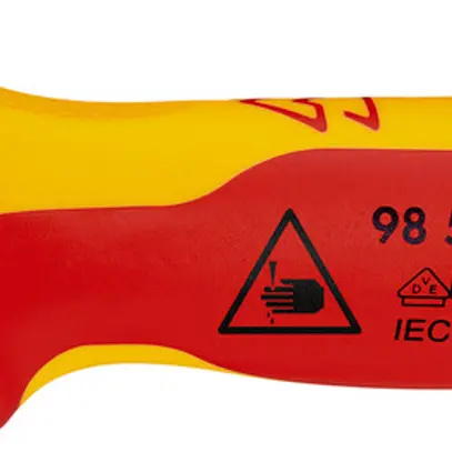 Couteau à dégainer KNIPEX VDE avec patin de guidage 180mm 