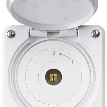 Contatto rotativo chiave quadrata INC robusto IP55 bianco con coperchio 1P 