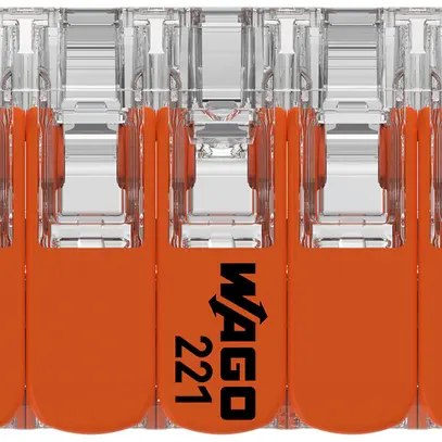 Morsetto di connessione WAGO 10L 0.14…4mm² con leva ar trasparente 