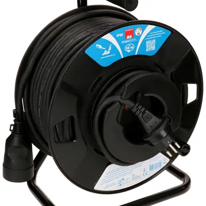 Enrouleur de câble MH maxReeL 1×T13 3×1.5mm² 50m IP55 noir 