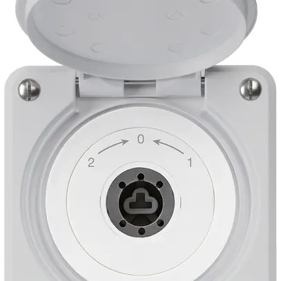 Contact pivotant à clé ENC robusto IP55 gris avec clapet sans cylindre invers. 