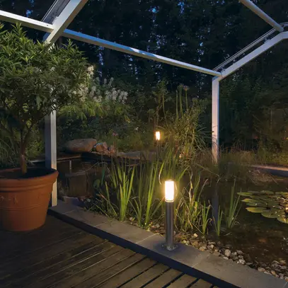 Borne lumineuse SLV BIG NAILS 50, E27 15W IP44 acier fin 
