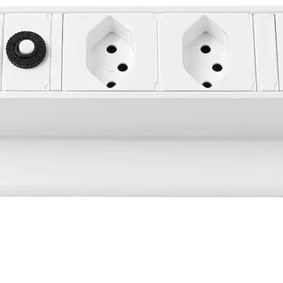 Presa multipla da tavolo ALU DESK 2×T13/1×USB-A/1×USB-C, Td3×1.5mm² 1.5m, bianco 