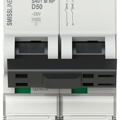 Disjoncteur SMISSLINE TP S 2×50A D 10kA NP 