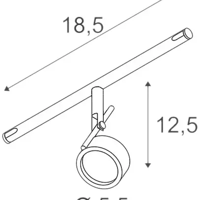 Luminaire sur câble SLV SALUNA pour TENSEO, GX5.3 35W IP20 chromé 