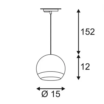 Lampada a sospens.LIGHT EYE GU10 75W con adattatore 1-fase IP20 bianco/cromo 