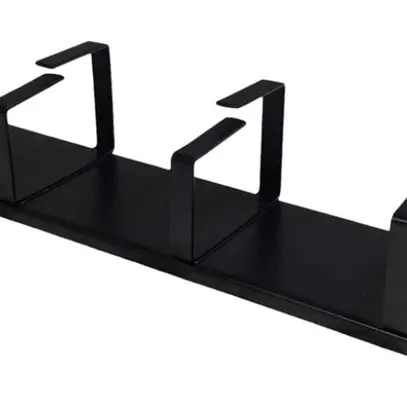 Panneau de renvoi 19" Standard-Line, 4× guide-câbles 64×86mm, 2UH, tô-ac, noir 