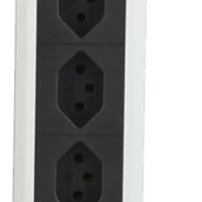 Modulo da tavolo ALU 3×T13 1×USB-A/1×USB-C 3m 3×1mm² interruttore ne/alu 