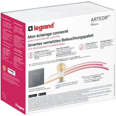 Kit di avvio Legrand Arteor with Netatmo 1×luce 2×3L×2.5mm² 1×LED E27 
