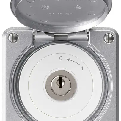 Contatto rotativo a chiave INC robusto IP55 alluminio con coperchio 2P 