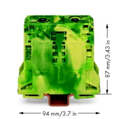 Borne de passage WAGO 2L 50mm² vert/jaune 