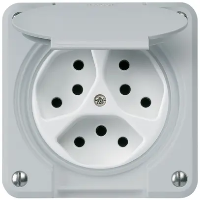 Presa INC robusto 3×tipo 13 grigio per combinazione 