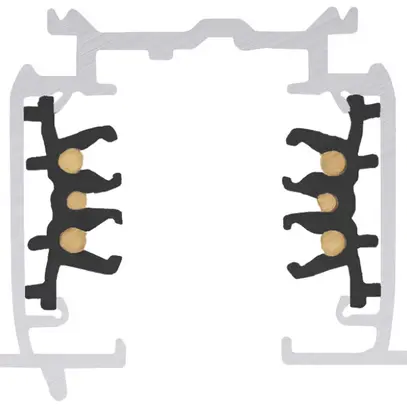 Binario conduttore INS SLV S-TRACK DALI 3 fasi 230V alluminio 2000mm nero 
