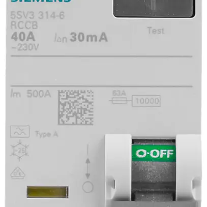 Interruttore differenziale Siemens SENTRON 1LN 30mA/40A tipoA 