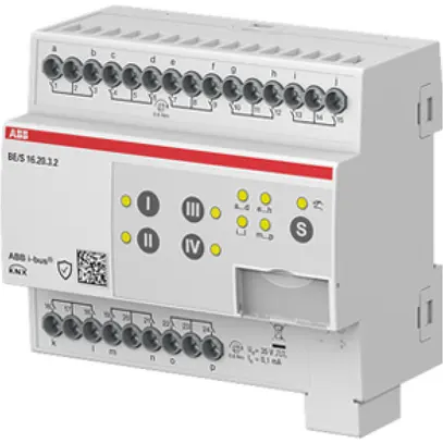 Entrée binaire KNX AMD ABB BE/S16.20.3.2 16-canaux vérification du contact 