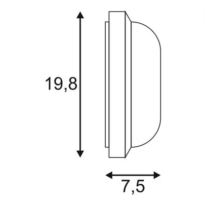 Plafonnier/Applique LED SLV TERANG 2, 11W 680lm 3000K IP44 anthracite 