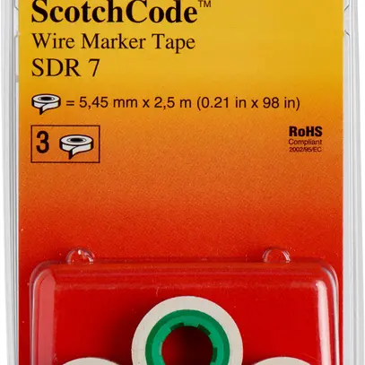 Rouleau de remplacement 3M SDR-7 pour marqueur de câble ScotchCode (3 pièces) 