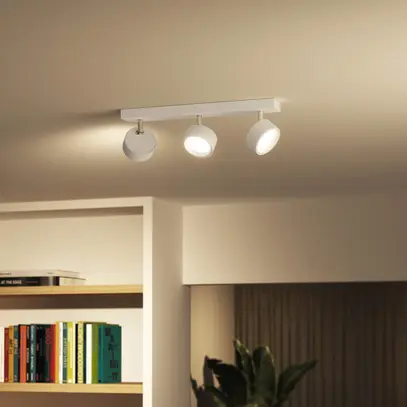 Spot LED Philips Bracia 16.5W 1650lm 2700K 110° 430×80.5mm bianco 3×Spot 