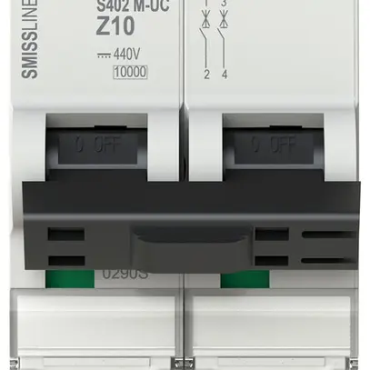 Disjoncteur SMISSLINE TP UCZ 2×10A 10kA 