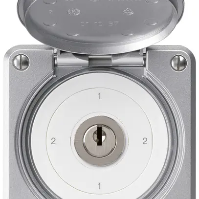 Interrupteur à clé ENC robusto IP55 avec clapet S3/1P aluminium 