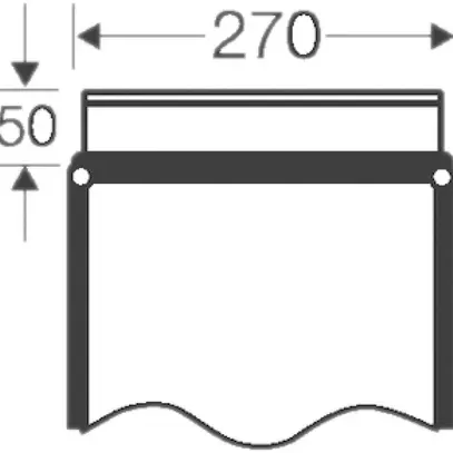 Plaque de fixation 240×92mm sans entrées Hensel ENYSTAR 