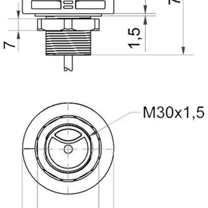 Lampe signalétique INC WERMA, permanent/vibreur, 24VDC, câble 