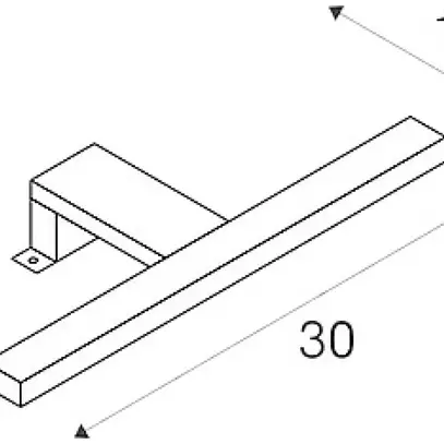 Lampada per specchio LED SLV DORISA, 6W 4000K 280lm corto IP44 cromata 