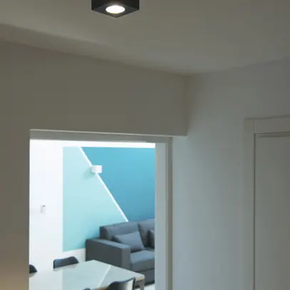 Downlight LED AP SLV TRILEDO CL, 6.2W 625lm 3000K carré IP20 noir mat 