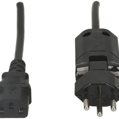 Câble d'appareil MAX HAURI T12/C13 Clip-Clap Td 3×0.75mm² 2m noir 