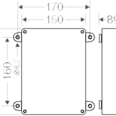 Scatola di derivazione AP Hensel FK E30/90 