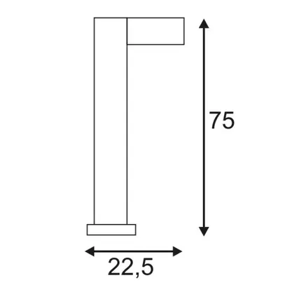 Lampadaire SLV QUADRASYL, GX53 11W IP44 anthracite 