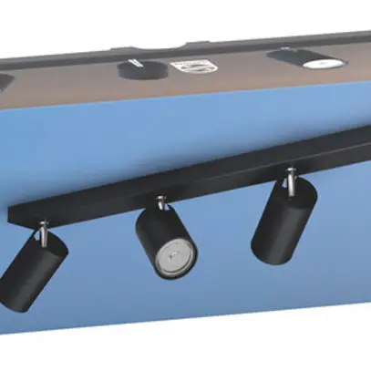 Plafonnier myLiving Kosipo, GU10 118×92×628mm IP20 noir 