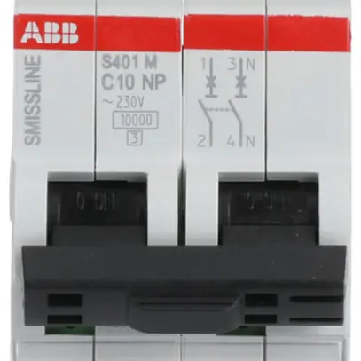 Disjoncteur SMISSLINE TP S 2×10A C 10kA NP 