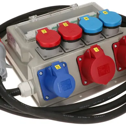 Distributore di corrente MH 2×T23 2×T25 1×CEE16A 3L 2×CEE16A 5L 1×FI 4.5m CEE32 