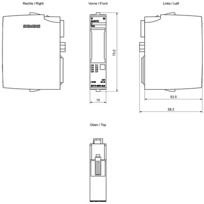 Modulo d'ingresso PLC Siemens SIMATIC ET200SP DI 8×24VDC BA A0 CC01 