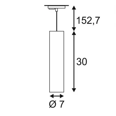 Lampada a sospens.SLV ENOLA_B GU10 50W con adattatore 1-fase IP20 nero opaco 