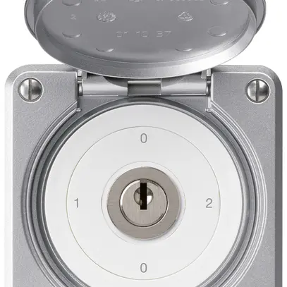 Interruttore a chiave INC robusto IP55 con copertura S2/1P alluminio 