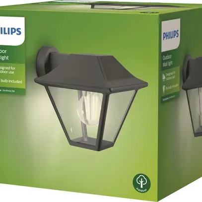 Applique Philips Alpenglow E27 1×60W IP44 203×183mm anthracite 