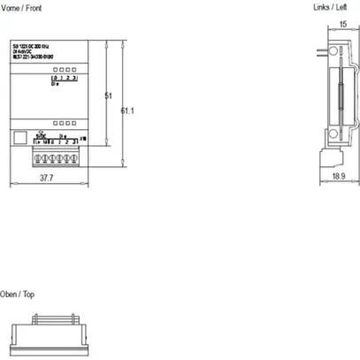 Modulo d'ingresso PLC Siemens SIMATIC S7-1200 SB 1221 DI 4×5V 200kHz 
